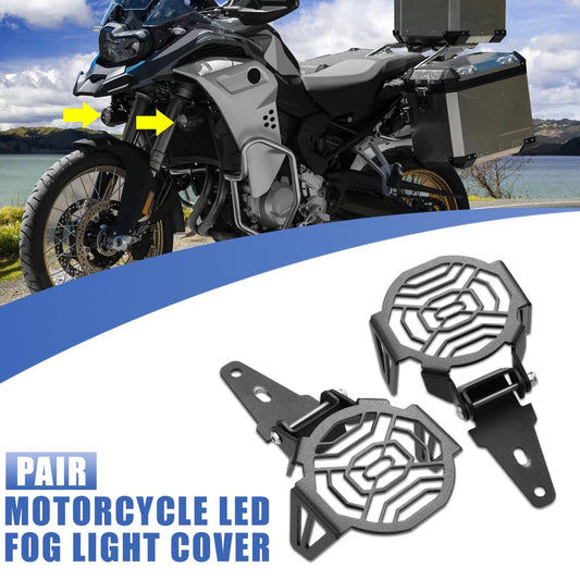 2 x Motorcycle LED Fog Light Protector for BMW R1200 F800R F850 Black