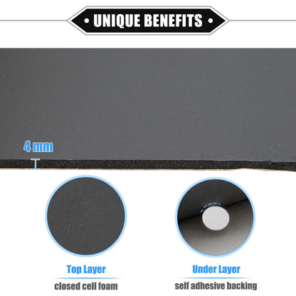 Sound Deadening Mat Kit 157mil 4mm 18sqft for Universal Car