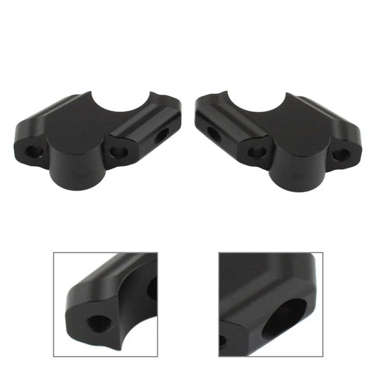 Black Offset Handlebar Riser Clamp for Yamaha Tenere 700 (2019-2025)