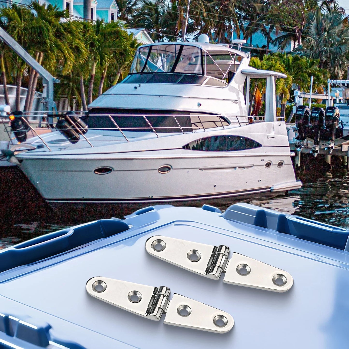 Hinges for Cabin Doors Marine-Grade Stainless Steel for Boats