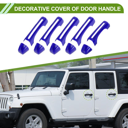 Set of 1 Decorative Door Handle Cover for Jeep Wrangler JL JLU (2018–2022) Deep Blue