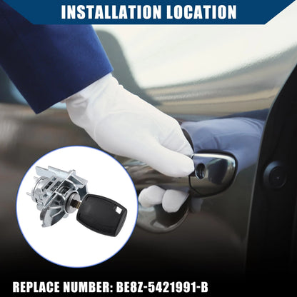 Set of 1 Ignition and Door Lock Cylinder W/Keys BE8Z11582B for Ford Fiesta (2011–2019)