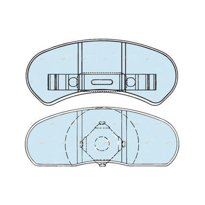 Set of 4 Rear Disc Brake Pads for Ford Falcon XB XC XD (1973–1981)