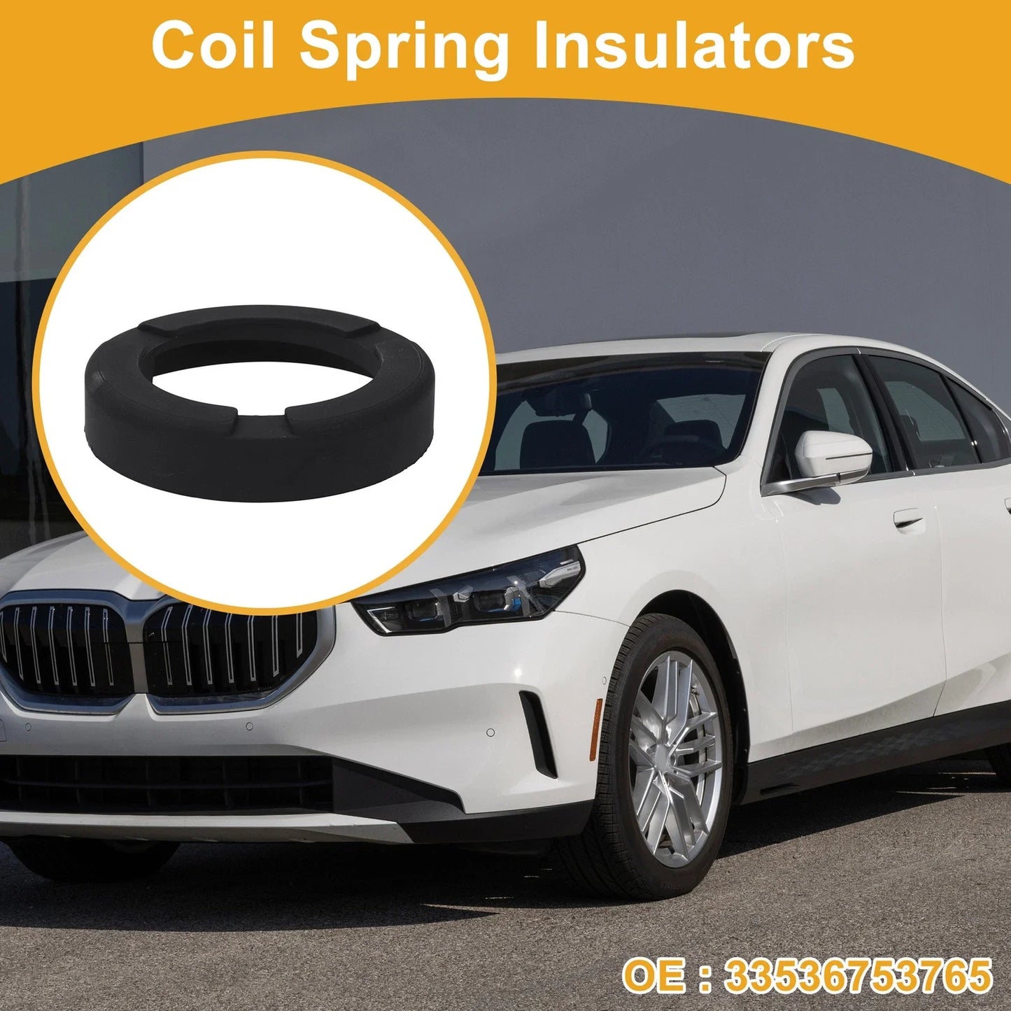 Upper Coil Spring Insulators Rubber for BMW 528i (2008 - 2010) 1 Pc