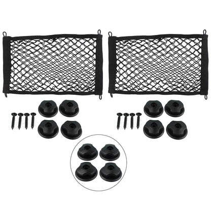 2 x Car Stretchable Small Cargo Net Pocket Trunk Side Elastic Storage Mesh Bag