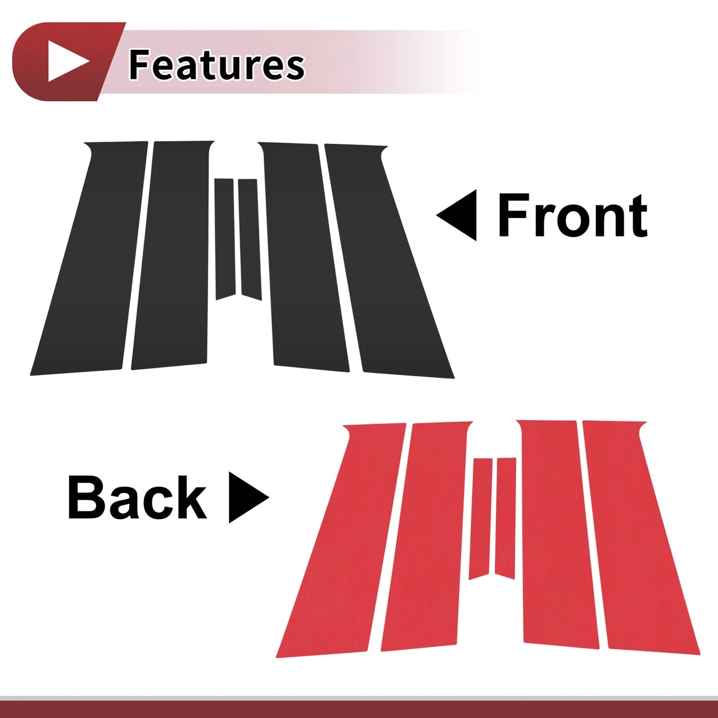 Door Pillar Window Trim for Chevrolet Aveo Sedan (2004–2011) Black