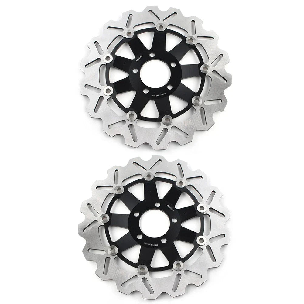 Front Brake Discs Rotors Black for KAWASAKI ZX9R ZX900C ZX12R (1998-2006)