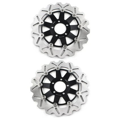 Front Brake Discs Rotors Black for KAWASAKI ZX9R ZX900C ZX12R (1998-2006)