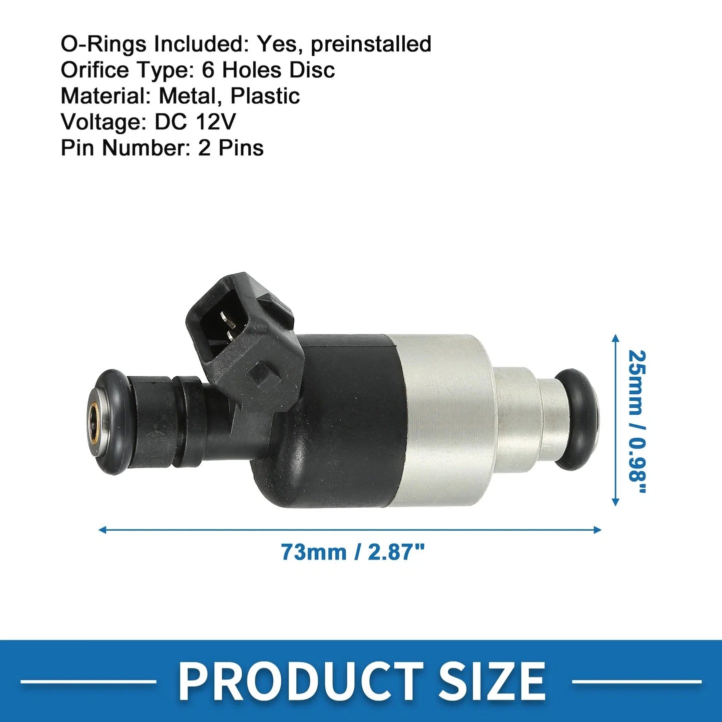 Fuel Injector for Chevrolet Camaro V6 3.4L 1993-1995 (1 x Black)