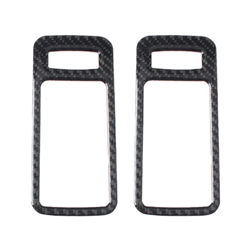 2X Carbon Fiber Interior Door Handle Bowl Trim for Ford Mustang (2009–2013)