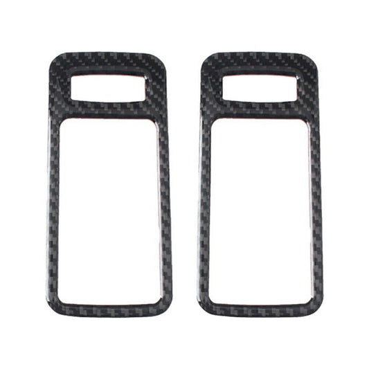 2X Carbon Fiber Interior Door Handle Bowl Trim for Ford Mustang (2009–2013)