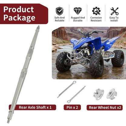 Rear Axle Shaft & Nut & Pin for Yamaha YFZ450 (2004–2005)