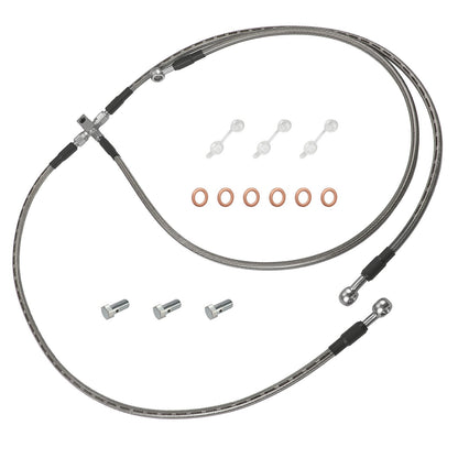 3 Stainless Steel Braided Front Brake Lines Kit for Kawasaki KFX400 (2003–2004)