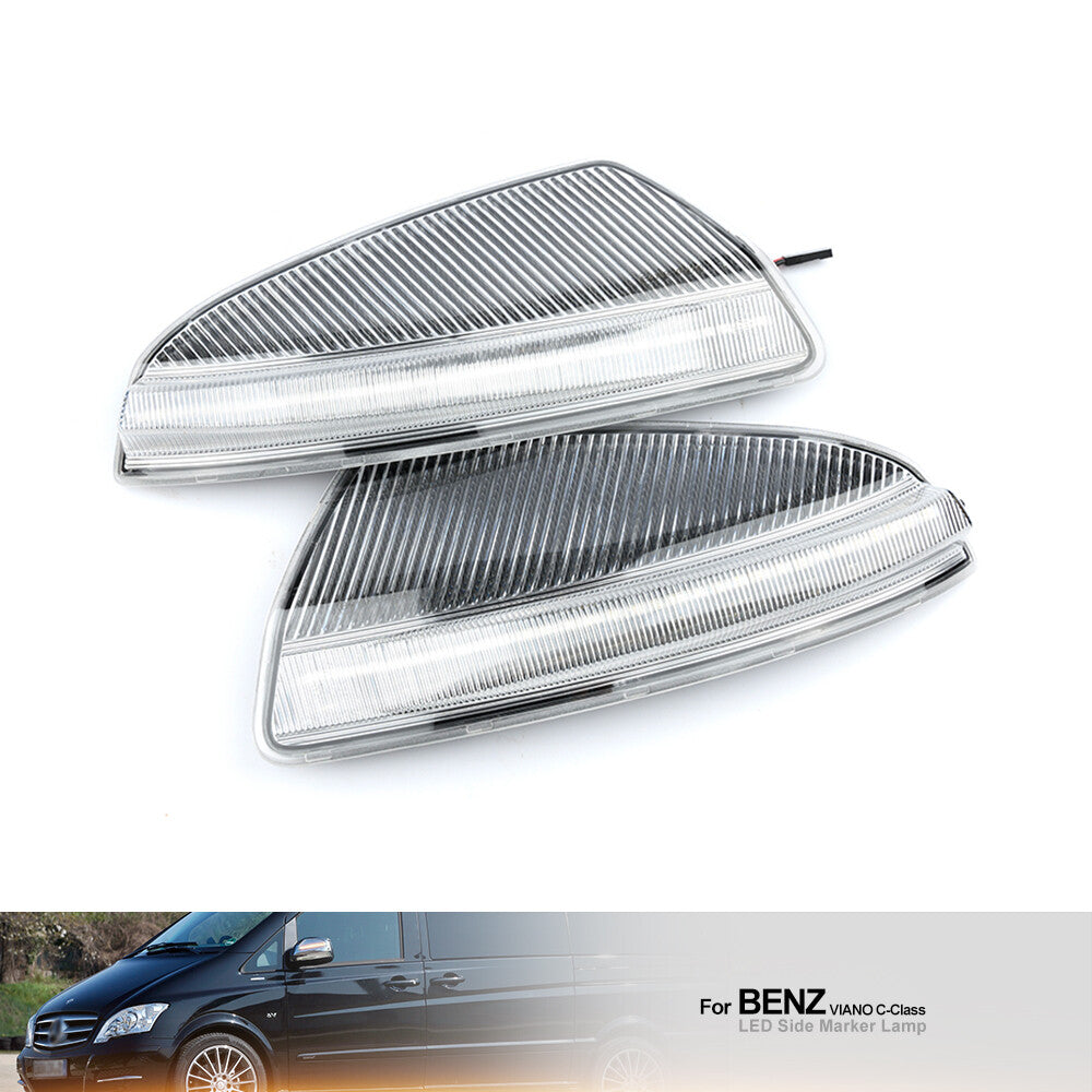 Dynamic LED Door Mirror Turn Signal Light for Mercedes Benz W204/164 (2008–2010)