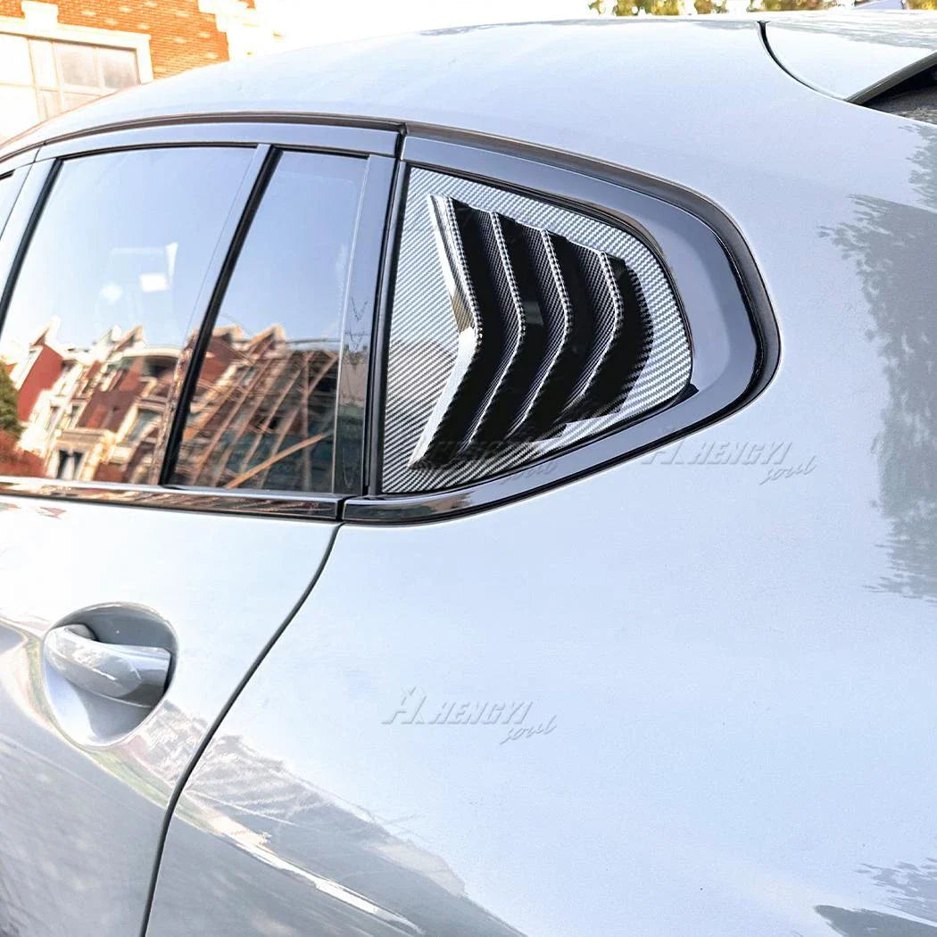 Carbon Style Rear Window Louver Vent Cover for BMW X4 (2018–2024)