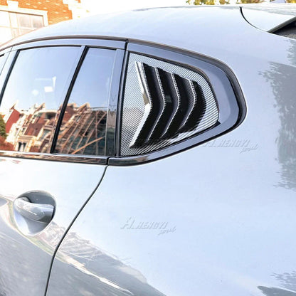 Carbon Style Rear Window Louver Vent Cover for BMW X4 (2018–2024)