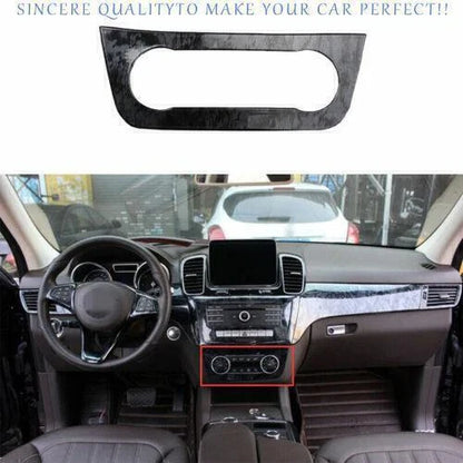 Console AC Switch Control Panel Trim Wood Grain for Benz GLE GLS (2016–2019)
