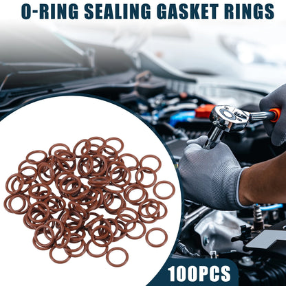 100pcs FKM Rubber O Ring Seal Gasket 8mm ID x 1.5mm CS for Universal Fit