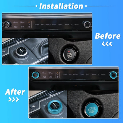 Control Switch Knob Cover Trim Ring for Kia Sorento (2016–2023) - Lake Blue