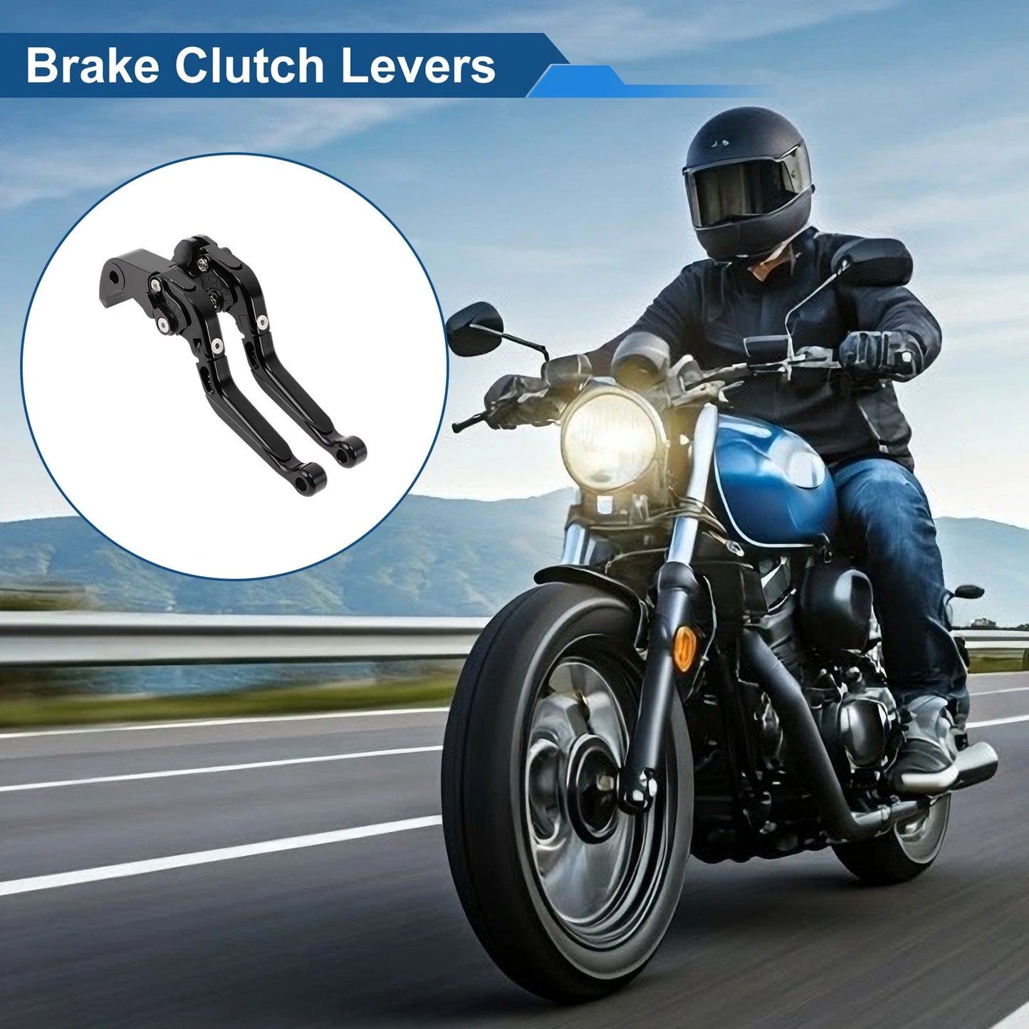 Short/Long Brake Clutch Levers for Suzuki GSXR600 (2006–2025) - Solid Black Pair