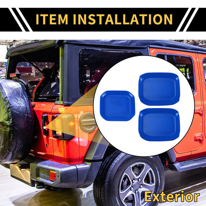 Set of 4 Exterior Door Handle Bowl Cover Trims for Jeep Gladiator JT (2020–2024) Blue