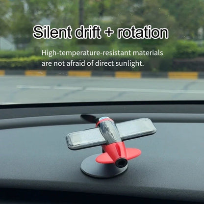 Solar Powered Airplane Ornament for Car Dashboard