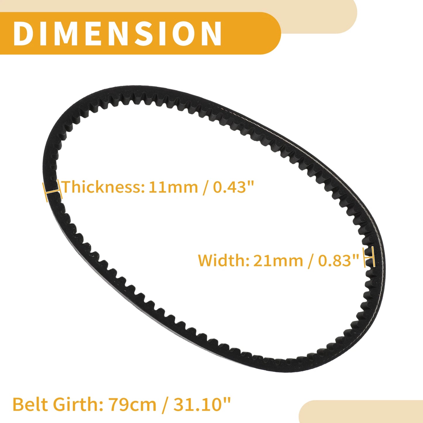 Drive Belt V-Belt No.5MLE76410000/5ML176410000 for Yamaha XC125 (2003–2008)