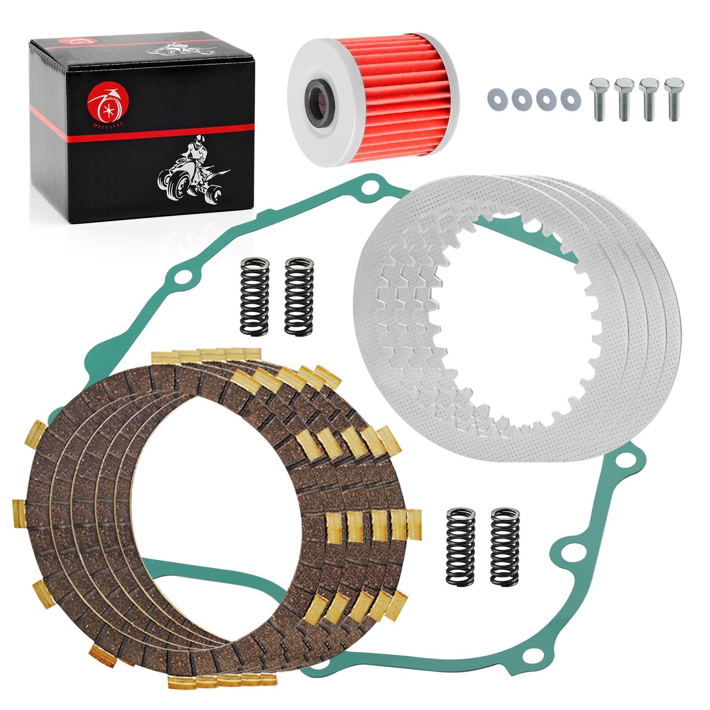 Set of Heavy Duty Clutch Plates and Gasket Kit for Kawasaki Ninja 250R (1986–2007)