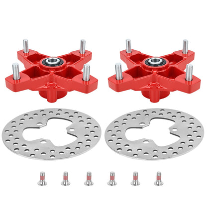 Front Wheel Hubs with Brake Discs for Honda Sportrax 400 TRX400EX (2002–2008)