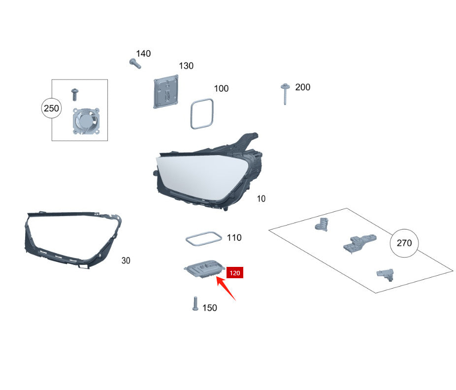 LED Headlight Control Module for Mercedes-Benz CLS E GLA GLB GLC