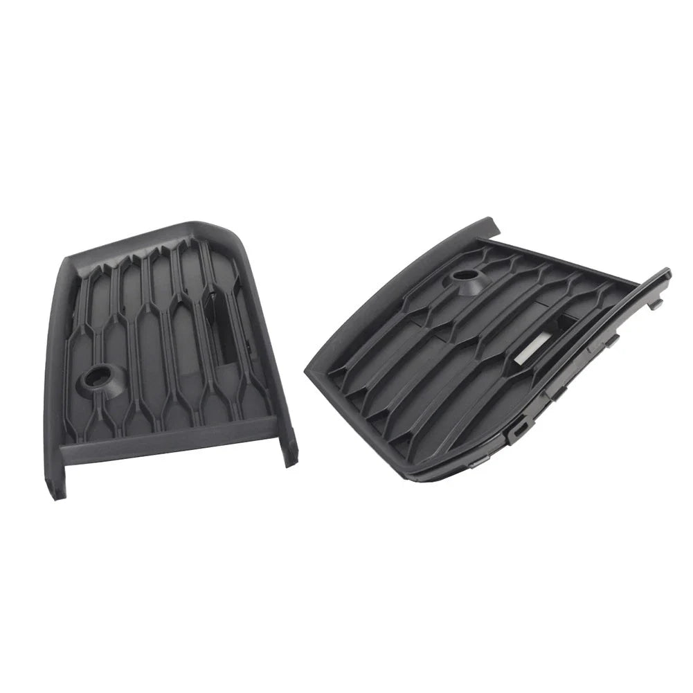 Front Bumper Fog Light Grille Covers Matte Black for Audi A6 S6 (2018-2024)
