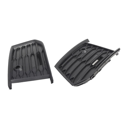 Front Bumper Fog Light Grille Covers Matte Black for Audi A6 S6 (2018-2024)