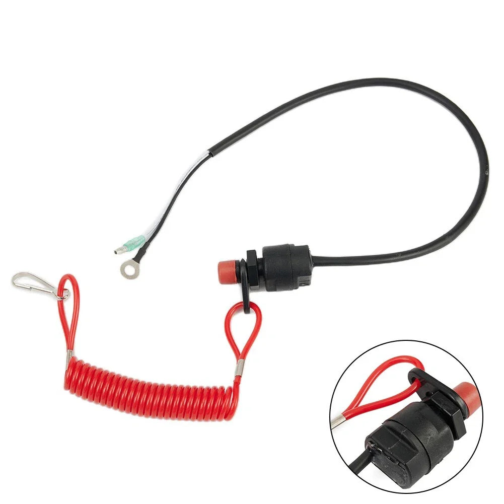 Boat Outboard Kill Switch With Safety Lanyard Clip for Outboard Engine
