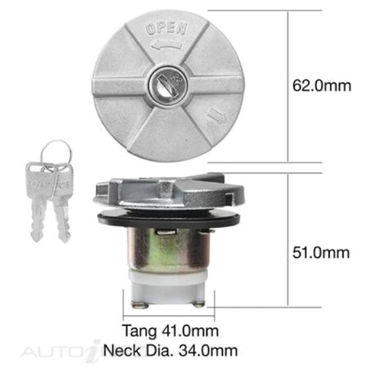 Metal Bayonet Locking Fuel Cap for Hilux 4Runner LN130 2.8L 3L (1989–1996)