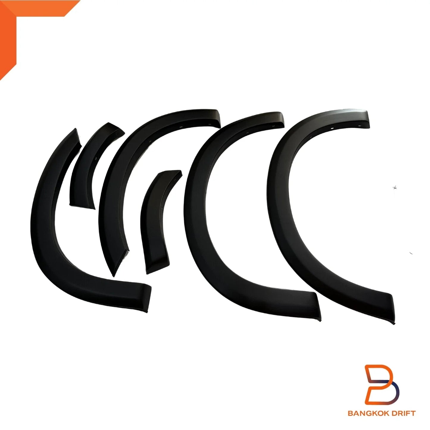 6 x Matte Black Fender Flares for Isuzu D-Max Ute Pickup (2012-2019)