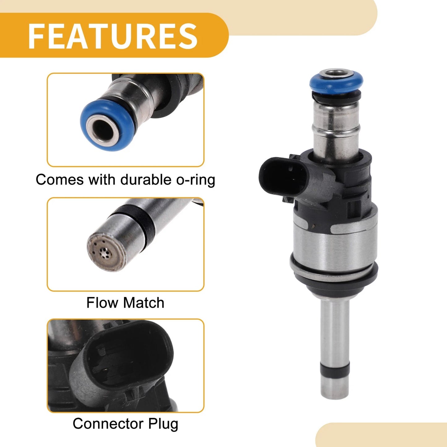 1 Pc No.06C906036C Fuel Injector for Audi A6 (2016–2018)