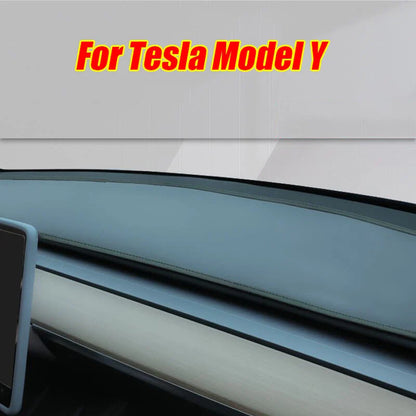 Leather Dashboard Cover Dash Pad Protector Mat for Tesla Model Y
