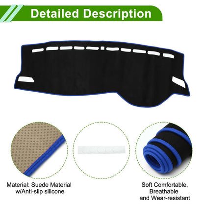 Dashboard Dash Cover Mat for VW Polo MK6 AW (2018–2024) Black Blue
