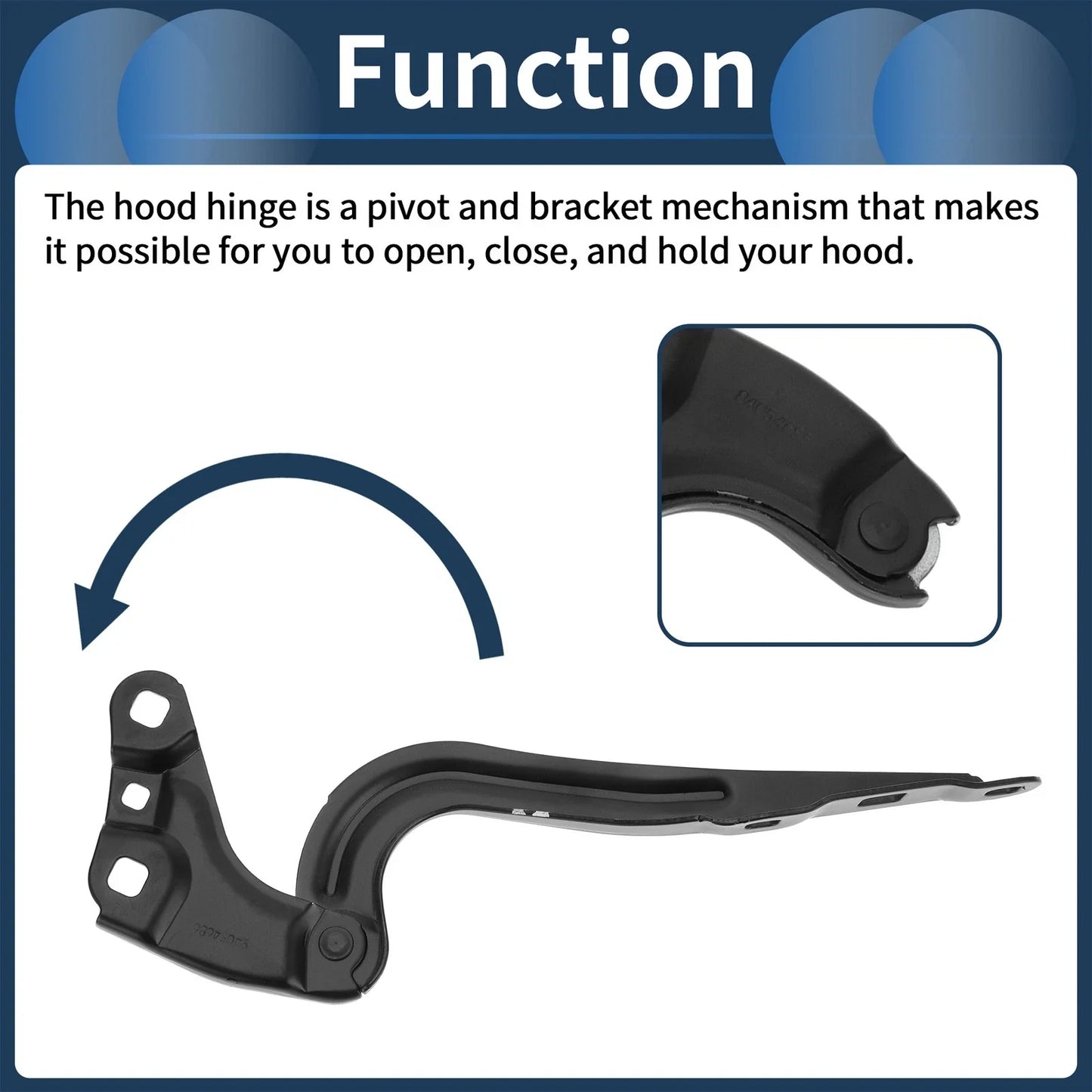 Hood Hinges for Chevrolet Equinox 2018-2023 Front Bonnet Bracket - 1 Pair