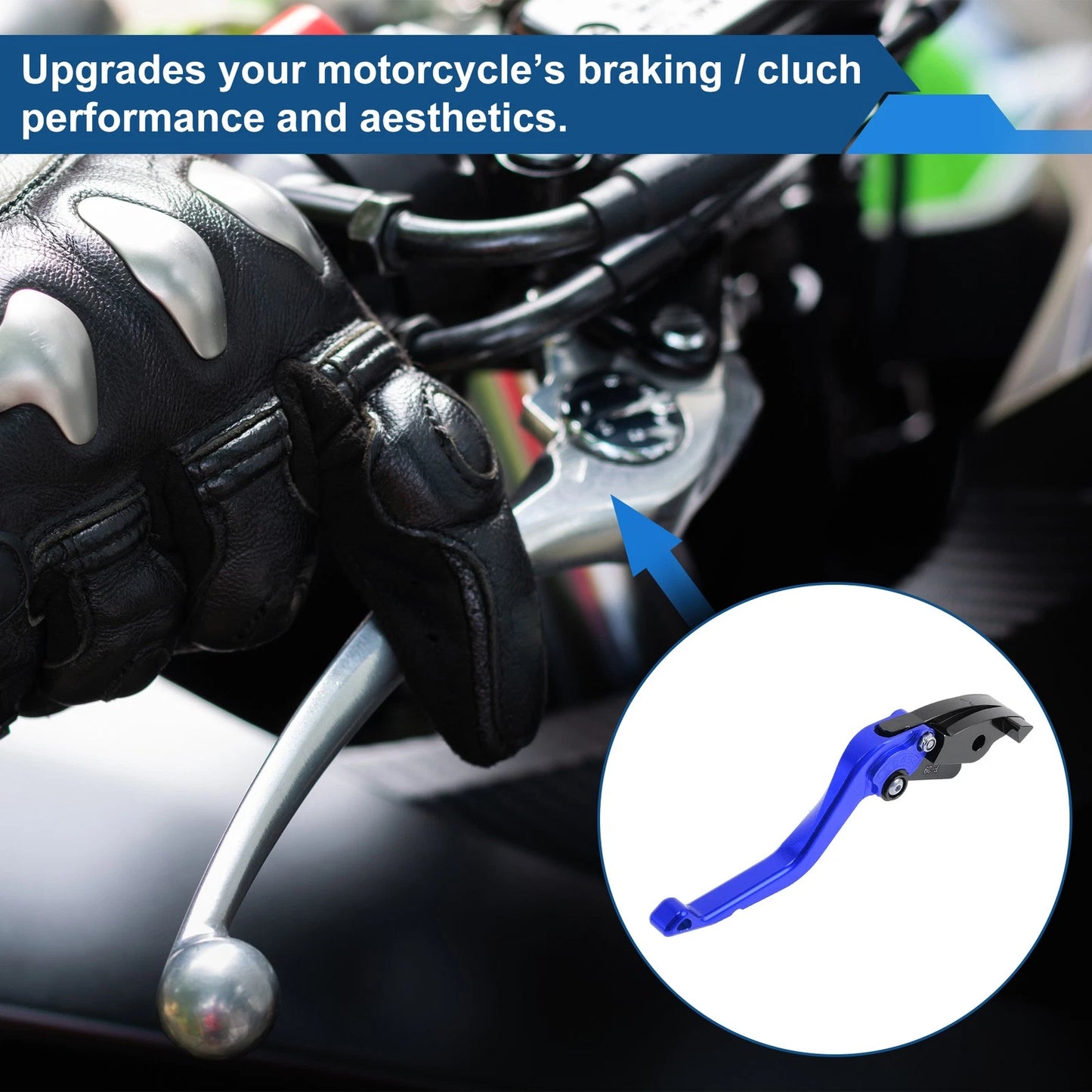 Adjustable Short Brake Clutch Levers for Honda CBR600RR (2003–2006) - Blue 1 Pair