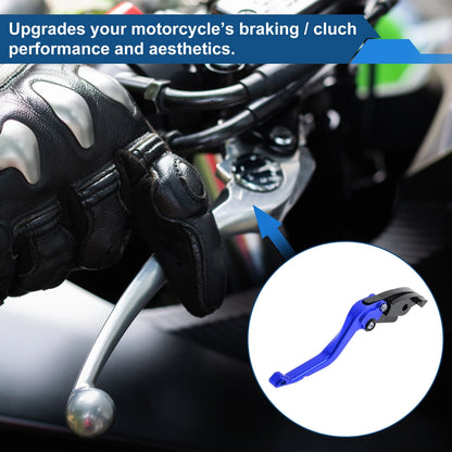 Adjustable Short Brake Clutch Levers for Honda CBR600RR (2003–2006) - Blue 1 Pair