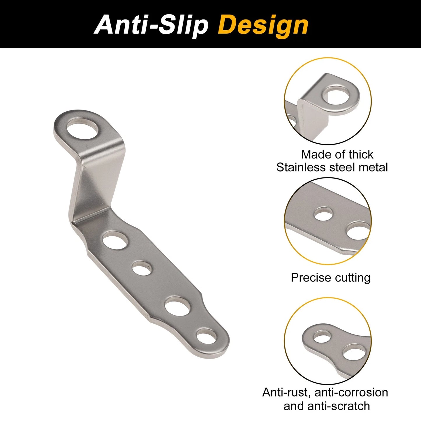 Light Bar Mounting Bracket for Motorcycle (Silver Tone)