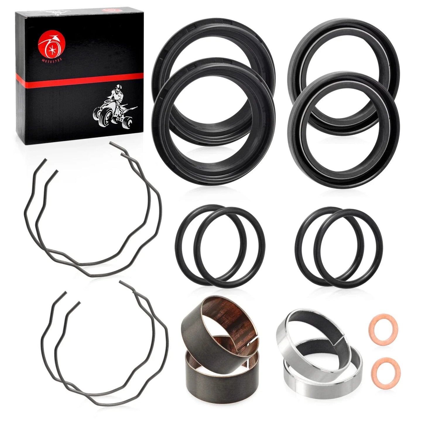 Fork Bushing Dust Oil Seal for Yamaha V-Star 650 XVS650 (1998–2016)