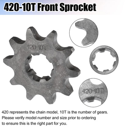 Set of 1 Front Engine Sprocket 420 10T 17mm for Dirt Bike Mini Bike