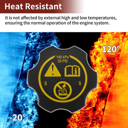 Coolant Cap for Chevrolet Silverado 2500 HD V8 6.6L (2017–2019) No. 84148294 Black