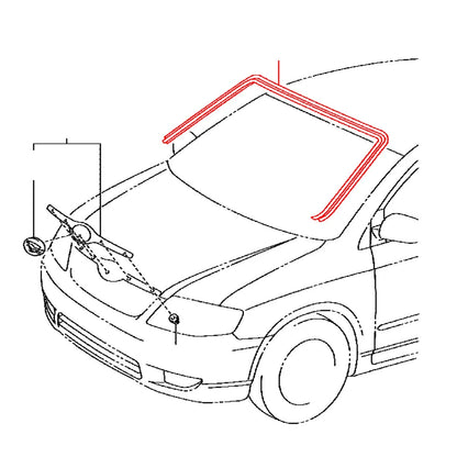 Windshield Moulding for Toyota Corolla CE120 NDE120 ZZE120 ZZE130 (2000–2007)