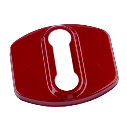 4 x Red Stainless Steel Door Lock Buckle Covers for Hyundai Kia