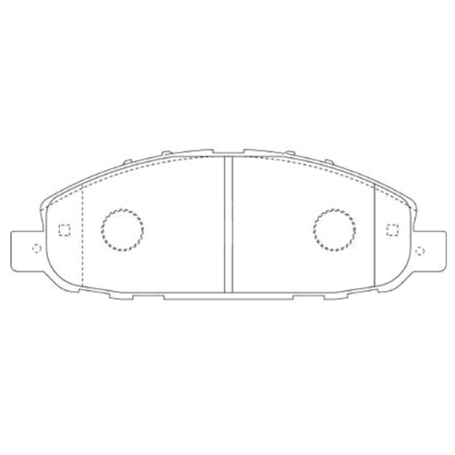 Set of 4 Front Disc Brake Pads for Nissan Caravan E25 (2001–2012) Turbo Diesel