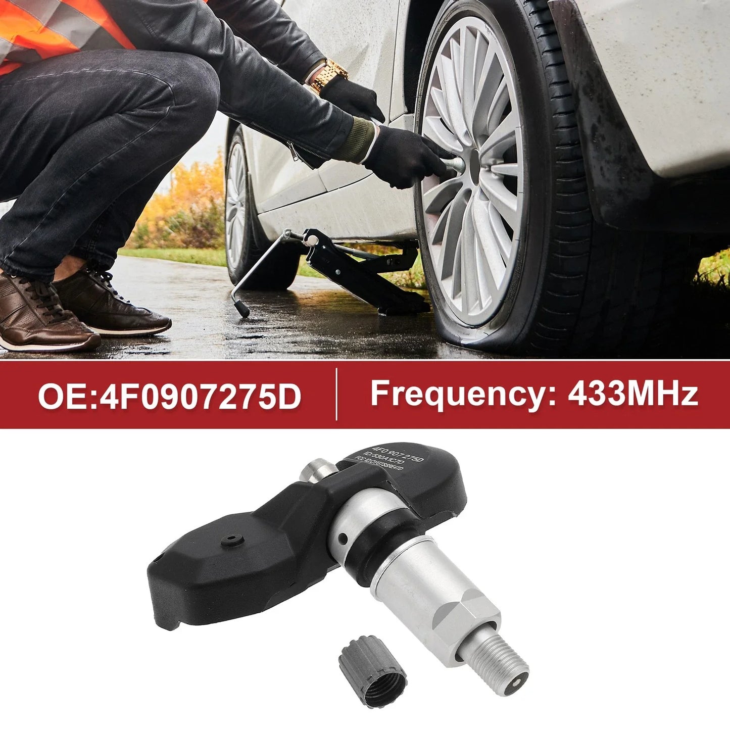 Tire Pressure Sensor 433MHz for Porsche Boxster (2012-2016) 1 x Sensor