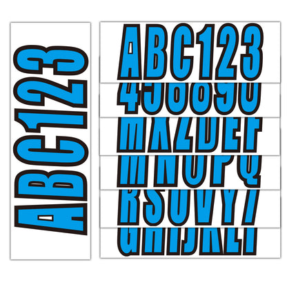 Set of 4 Custom Boat Registration Numbers Decal Stickers A-Z & 0-9